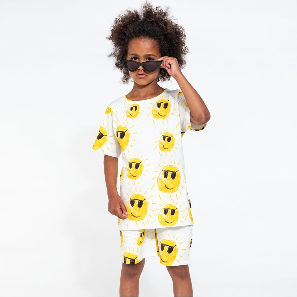 SNURK Organic Cotton Pajama Set in Sunny Glasses size 2 NWT